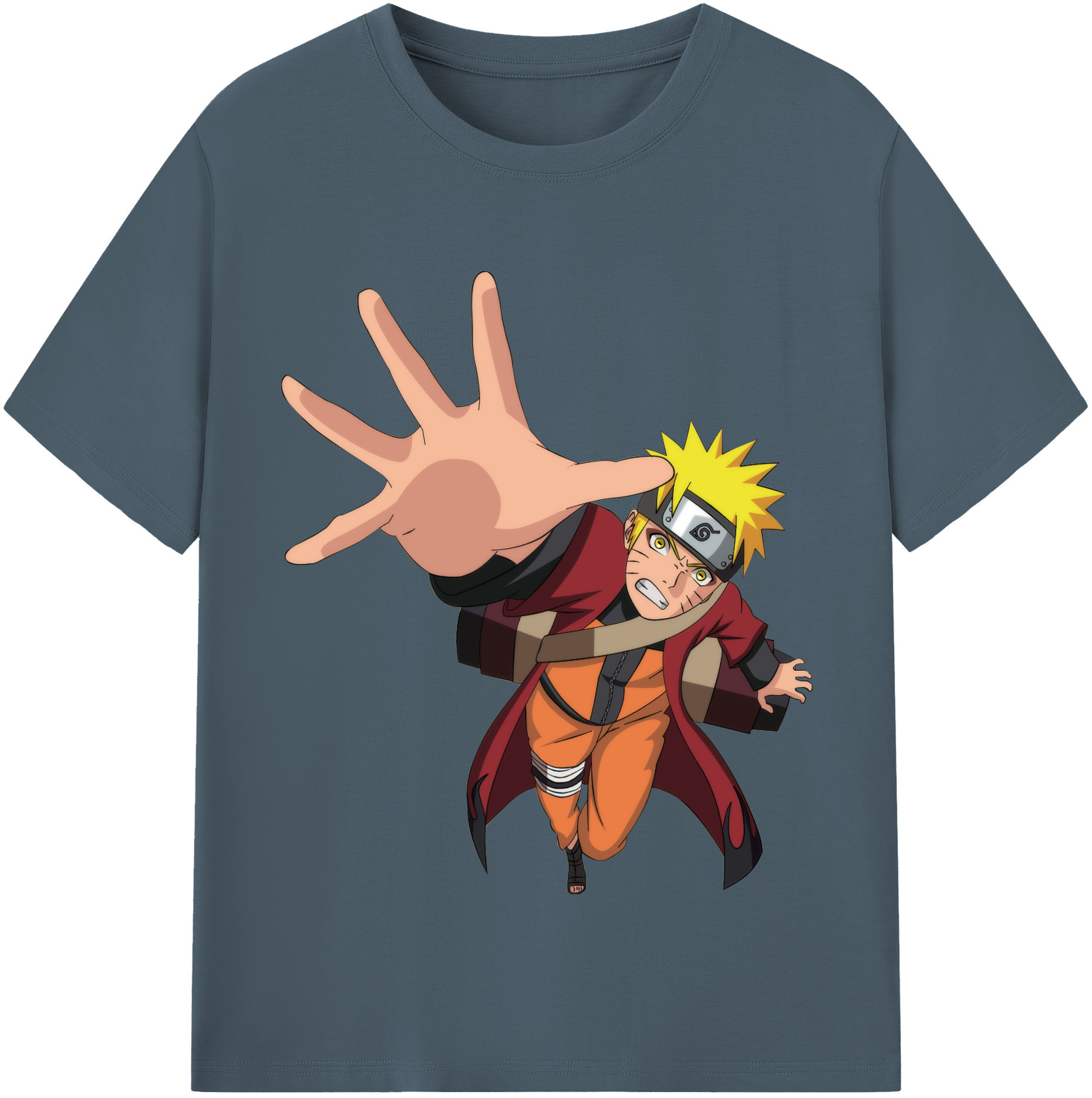 （画像用） NARUTO -ナルト- うずまき ナルト Uzumaki Naruto 綿100％半袖Tシャツ（フロントプリント）